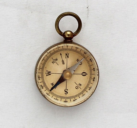 Antique 1890s Petit Houlliot Compass / Rare 19th by GrandpasMarket