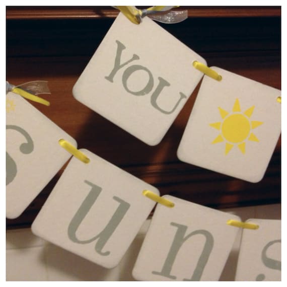 You Are My Sunshine Banner nursery child's room decor