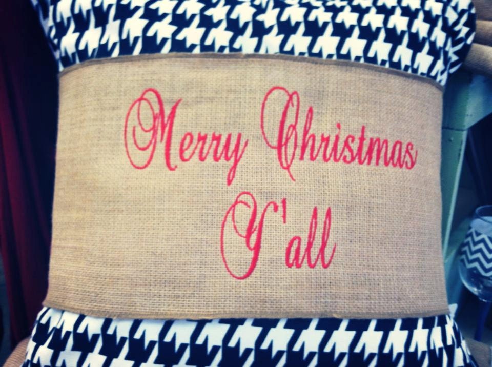 Monogrammed Burlap Pillow Wrap