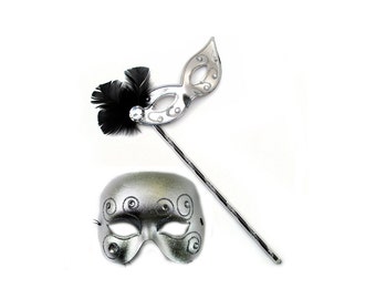 Masquerade Glitz Couple Masquerade Masks C-0513S