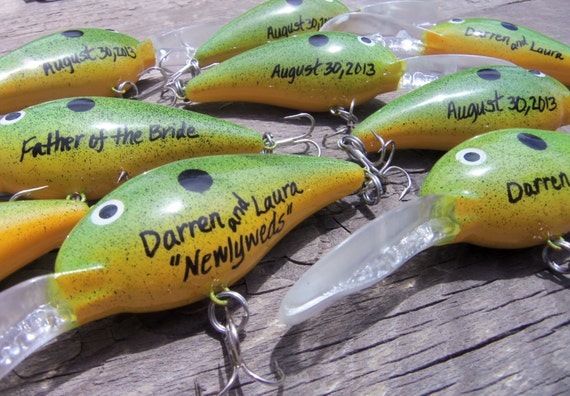 Personalized Fishing Lures Wedding Groomsmen by CandTCustomLures