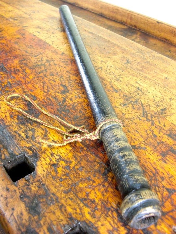 Vintage Police Baton Billy Club Police Night Stick Wooden