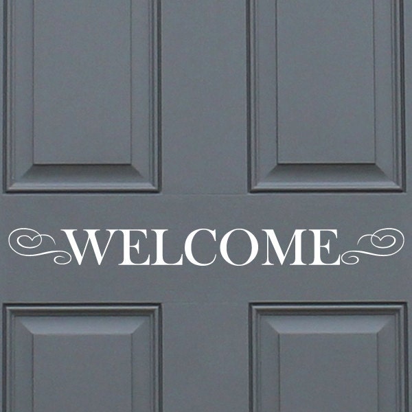 Welcome Sign Vinyl Wall Quote Decal Wall Decal Office