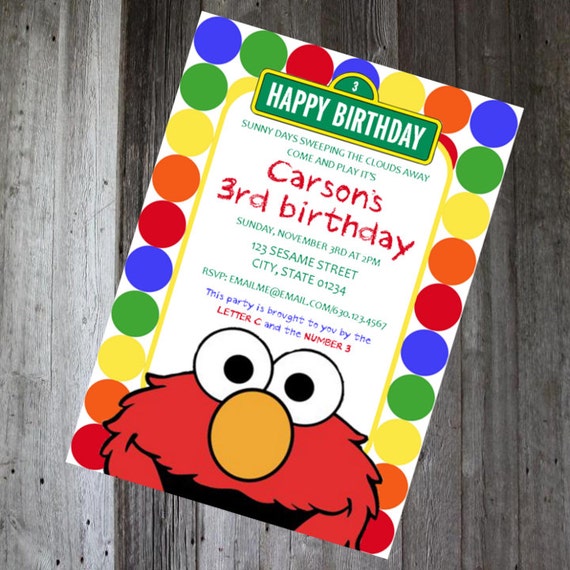 Etsy Sesame Street Invitations 3