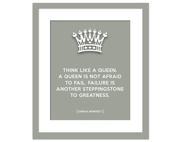 Think Like a Queen Art Print Oprah Winfrey by FolioCreations