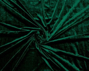 Green velvet fabric- Green velvet by the yard- 60 inch fabric width- 1 yard- We take wholesale fabric orders