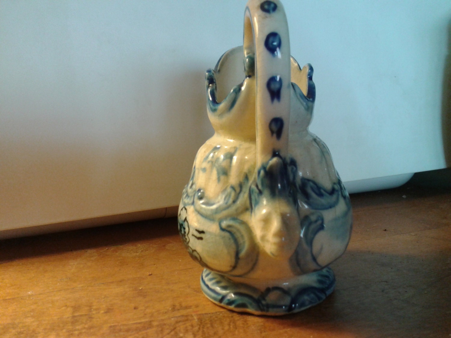 Hand Painted PORCELAIN CREAMER Made in JAPAN Blue & White with