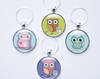 Wine charms - Wine Glass Charms - Owl Wine Glass Charms - Owl Wine Charms (owl 8)