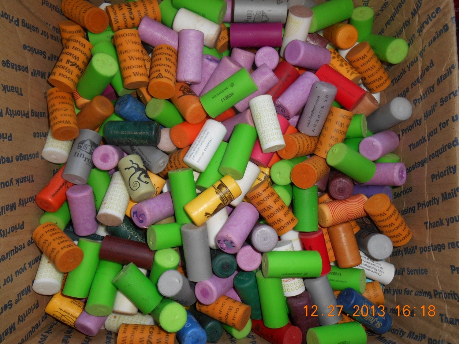 50 Used Color Synthetic Wine Corks plastic corks