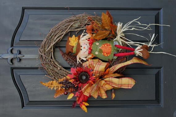 Burlap Wreath - Etsy Wreath - Fall Wreaths - Door Wreath - Fall wreath ...