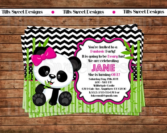 Panda Bear Invitations Free Printable 7