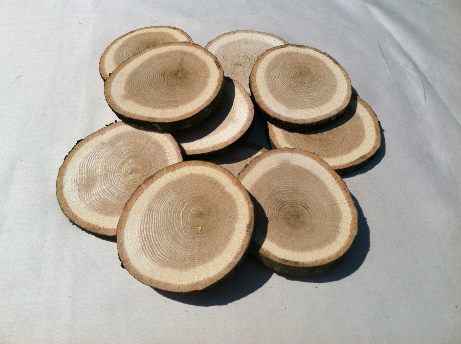 Oak wood slices by LightofdayCreations on Etsy