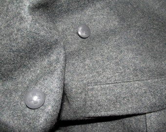 vintage Swiss military army uniform surplus wool coat for men from 1976 / 78 / 83