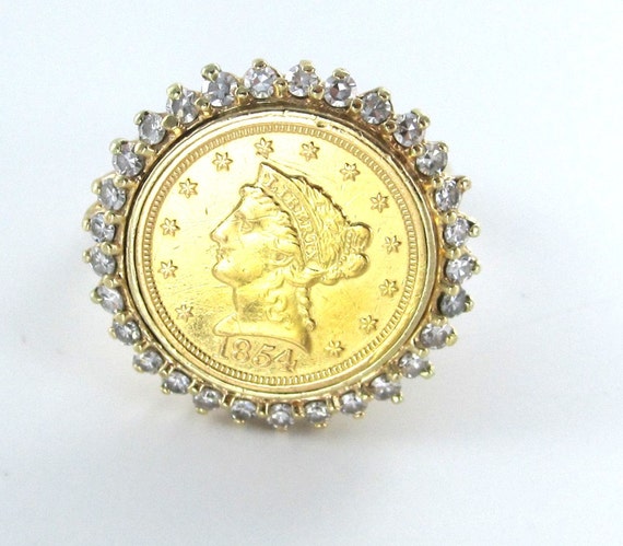 1854 gold 5$ moneyclip