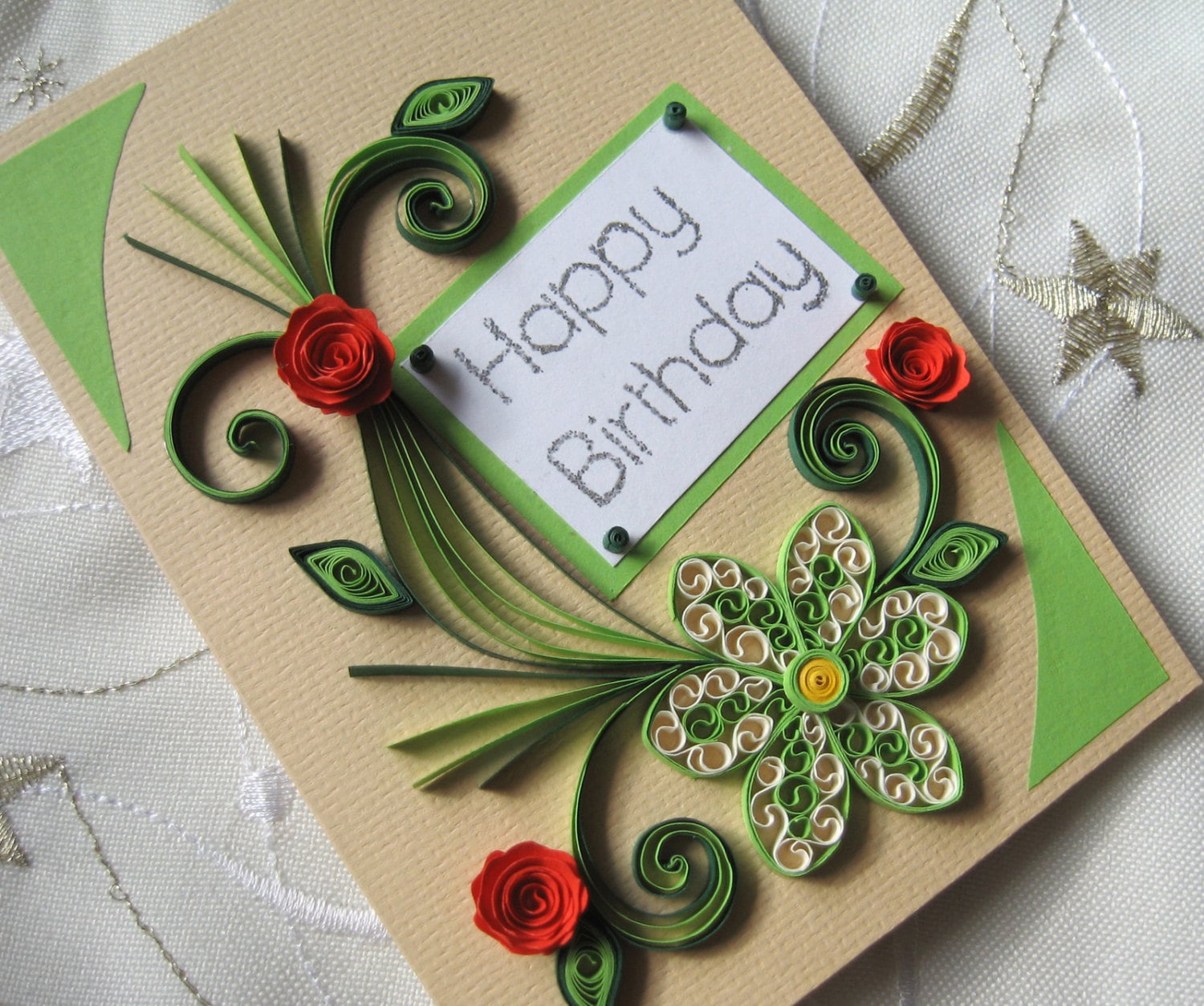 Happy Birthday Card Handmade Quilling Card Quilled - Ã°ÂŸÂ”ÂŽzoom