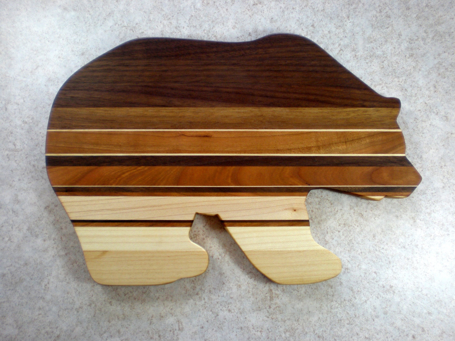 Wooden bear cutting board wooden serving platter by FlipDogDesigns