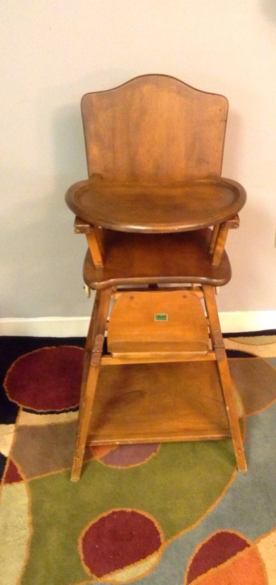 1950's Thayer Tops For Tots High Chair Convertible Desk
