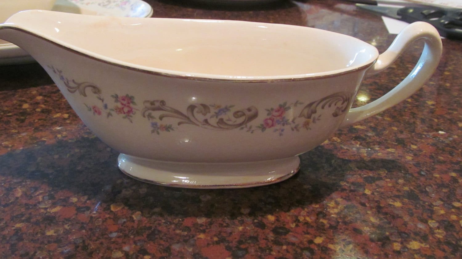 Paden city pottery gravy boat Haute Juice