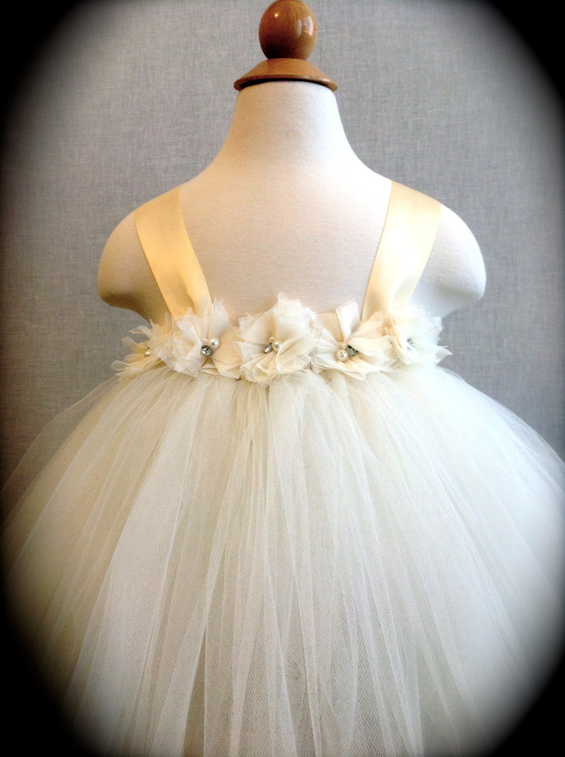 Flower Girl Tutu Dress with Vintage Style by MerLovDesign on Etsy