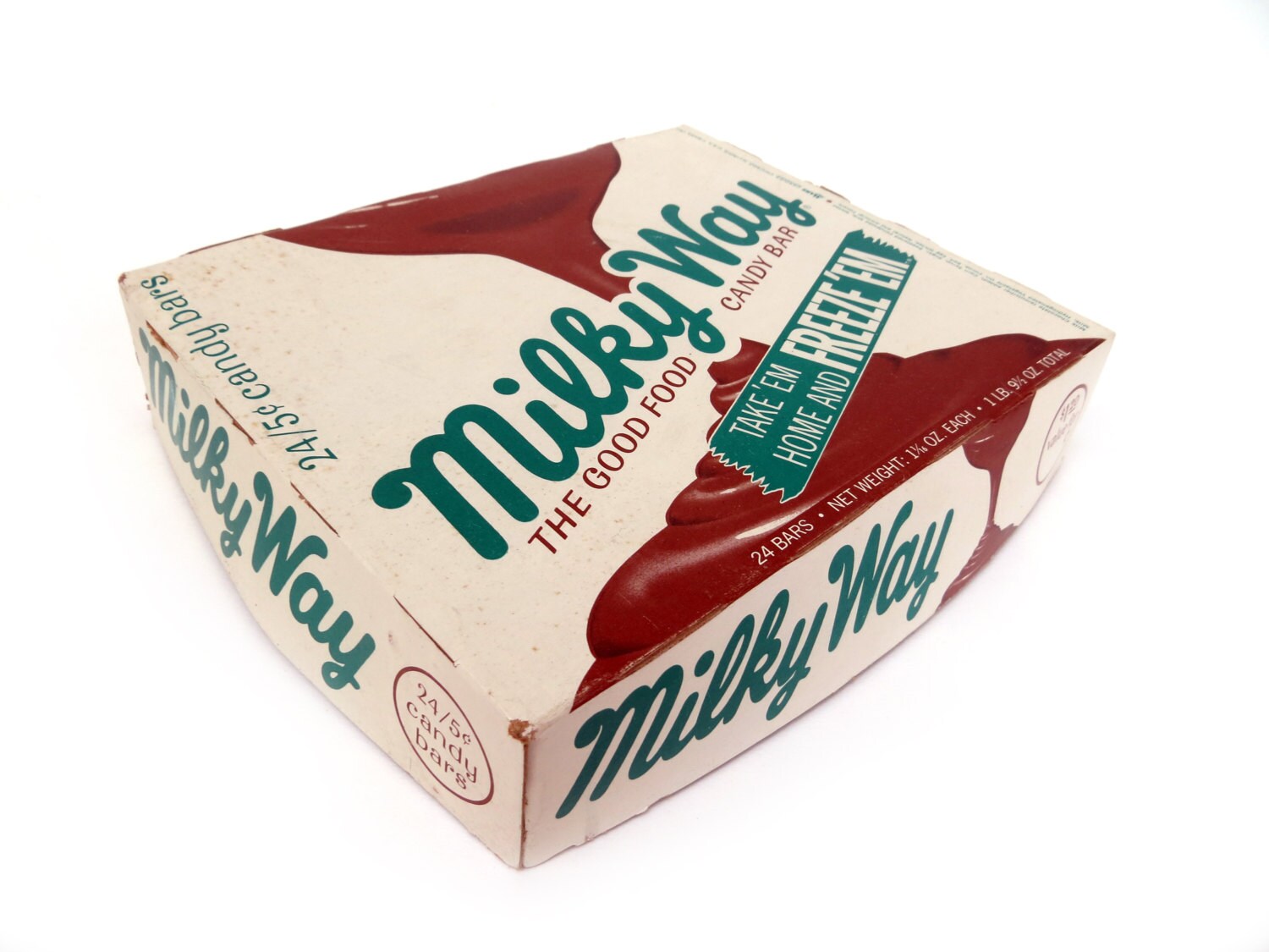 1960s 5cent Milky Way Candy Bar Store Display Advertising