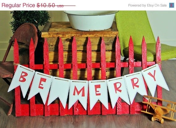 15% off - Cream Cardstock Banner Pennant Garland Bunting Photo Prop Holiday Party reusable Il_570xn