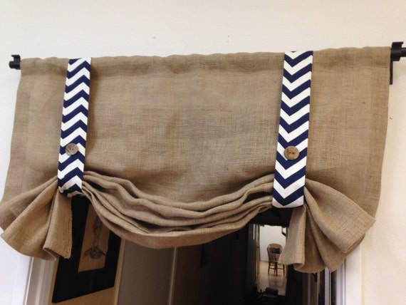 Cortinas de arpillera corta cortinas cenefa de la por pillowpuff