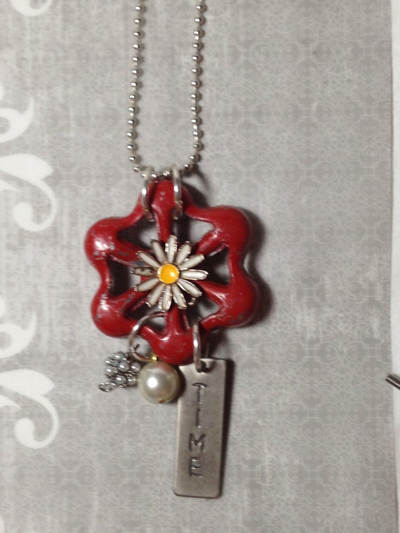Unique Chic Water Valve Necklace, Vintage Jewelry, Upcycled Recycled Repurposed