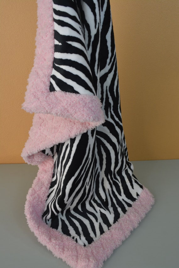 zebra print plush blanket