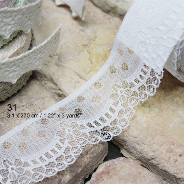Adhesive Deco Fabric Cotton Lace Tape 29 32