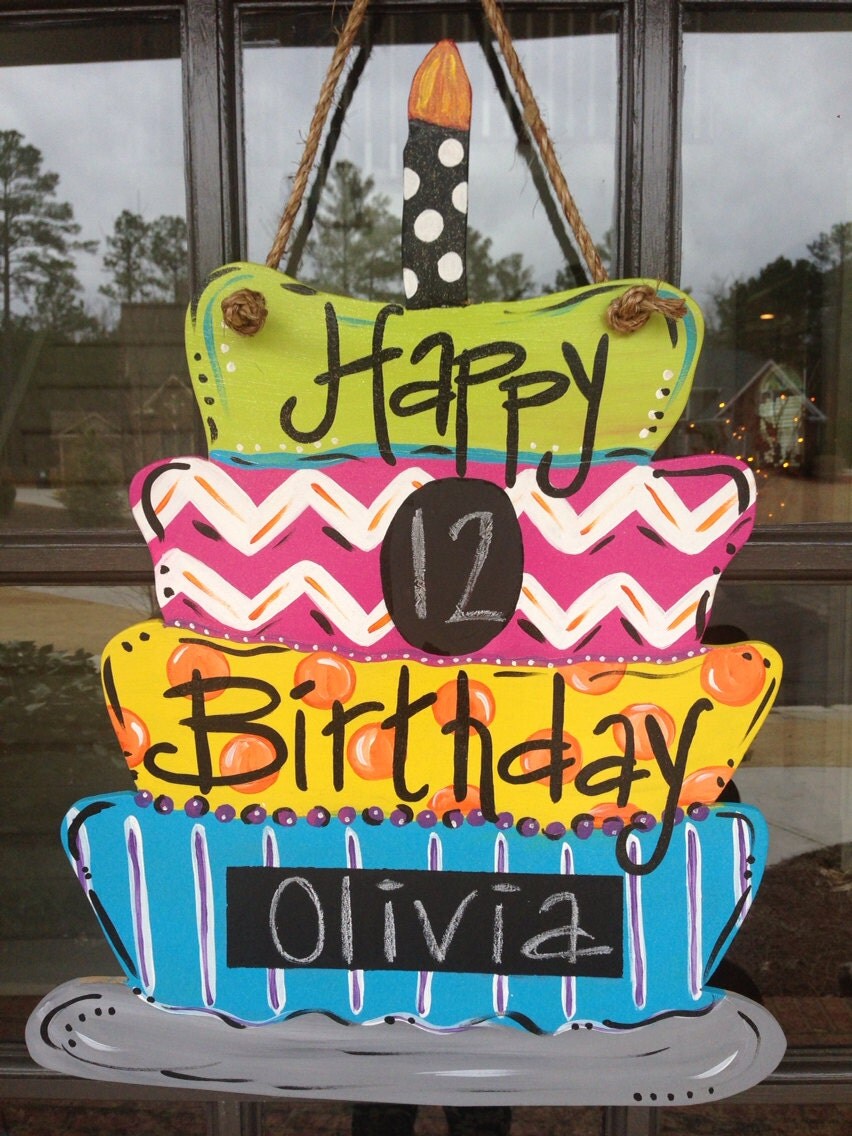 Door Hanger HAPPY BIRTHDAY door hanger/decor