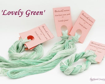 Hand dyed cotton perlé 12 - 'Lovely Green'