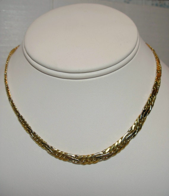 Vintage 18K Solid Gold Rope Chain Necklace Hallmarks