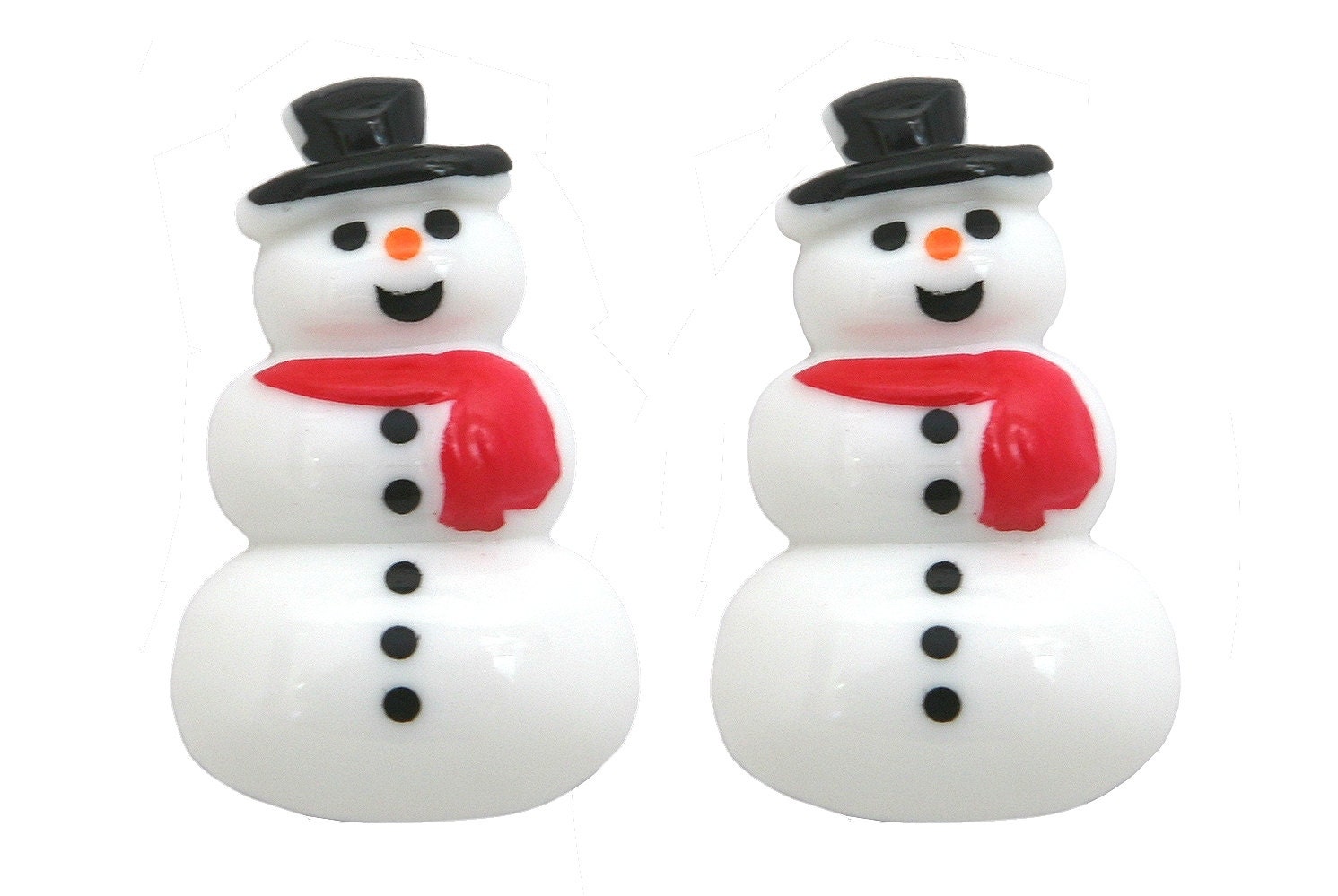 2 Snowman Buttons Dill Winter Holiday Novelty Buttons FAST