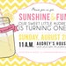 Printable invitation Sunshine and Lemonade invitation You