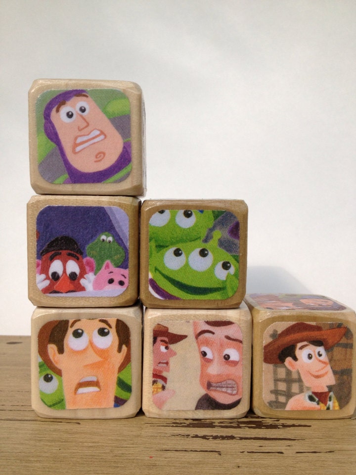 Toy Story // Childrens Book Blocks // Natural by StorybookBlocks