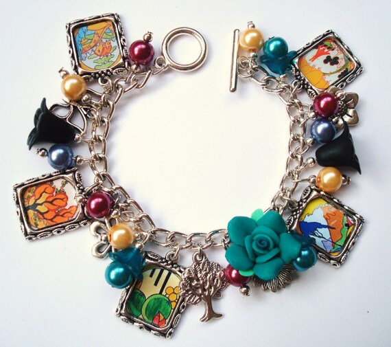 clarice cliff inspired picture charm bracelet by lovemykitsch clarice cliff inspired picture charm bracelet by lovemykitsch