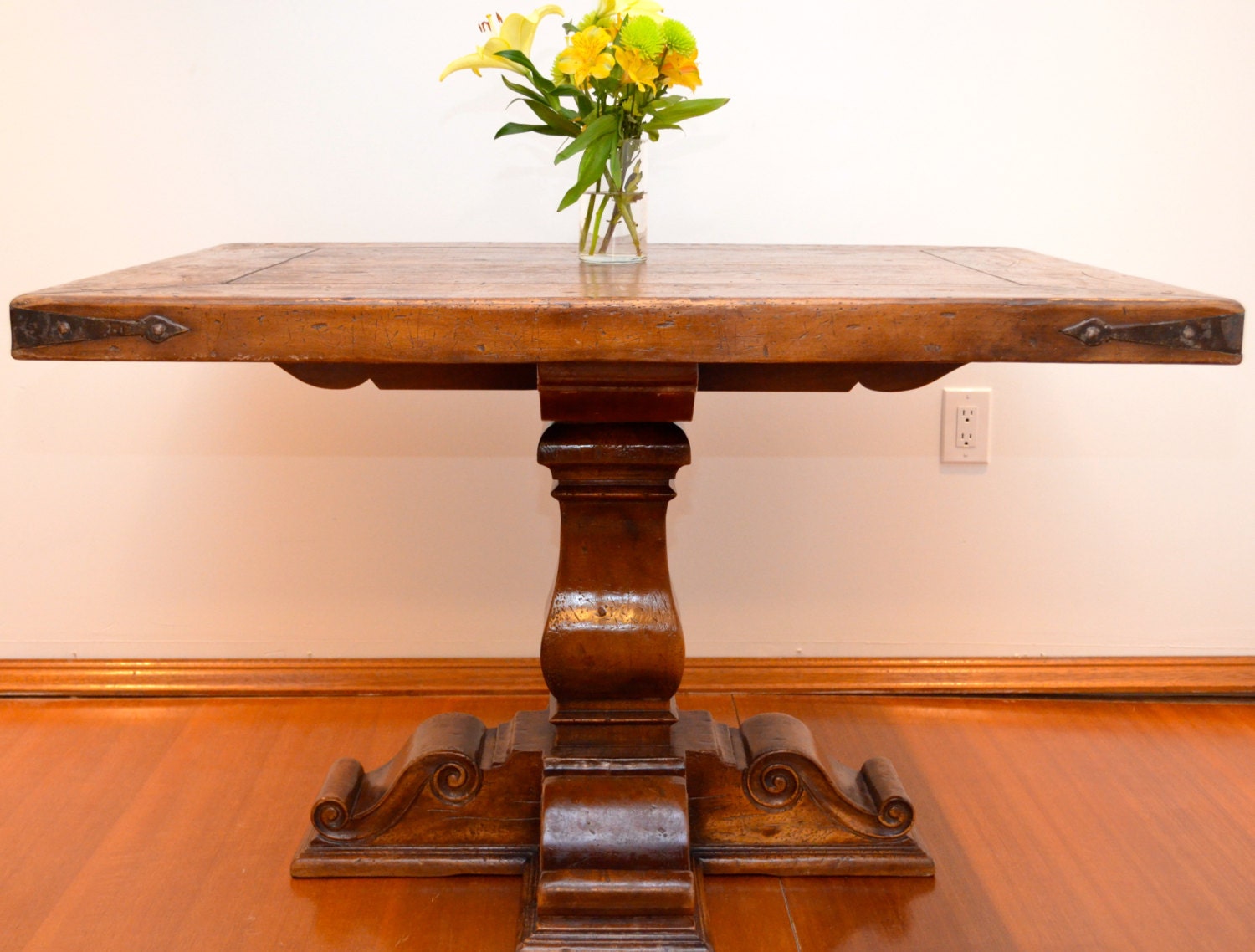 Antique Solid Wood Hand Carved Dining Table