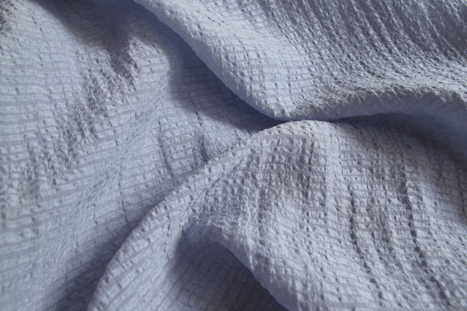 50 crinkle silk fabric blue dawn by the yard