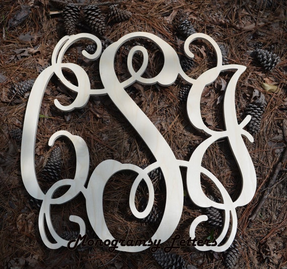 Large (26") Wooden Monogram-Ready to Paint-Monogram your Home, Wedding decor