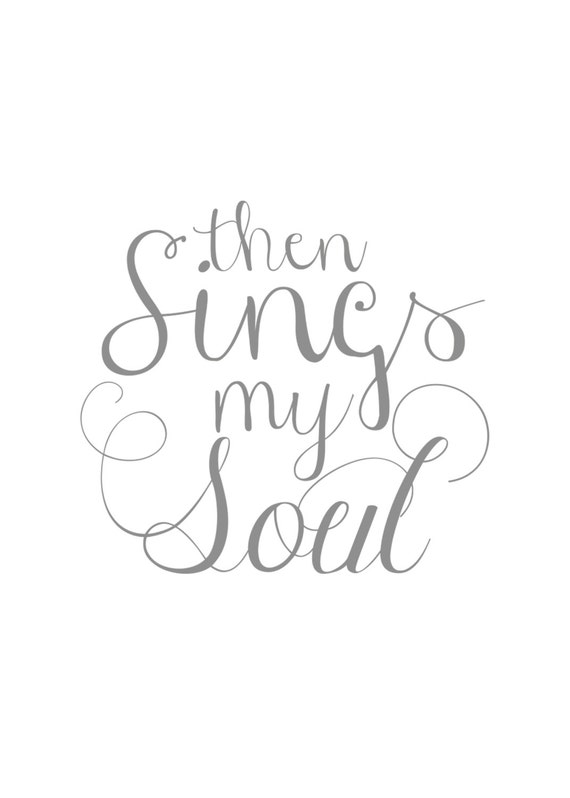 Items similar to Then Sings My Soul: Hymnal Art on Etsy