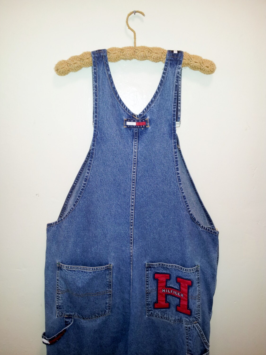 Tommy Hilfiger Oversized Overalls 90s Vintage Size by VaporVision