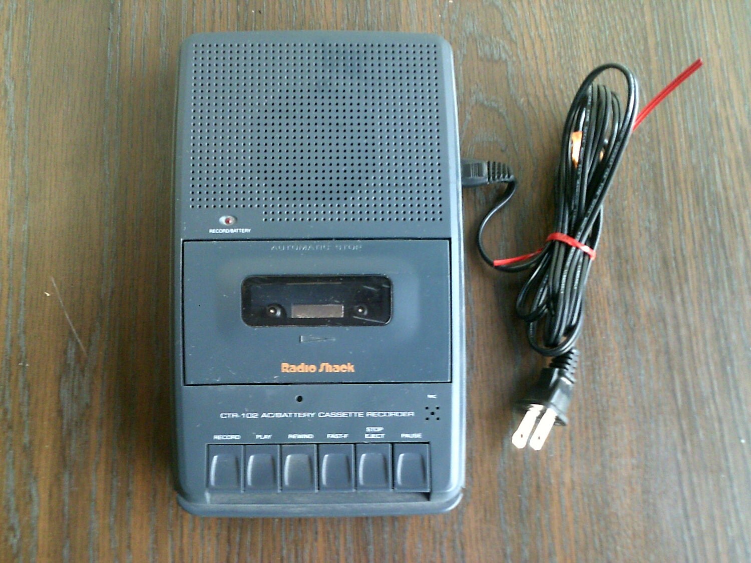 Radio Shack CTR102 Cassette Recorder Player