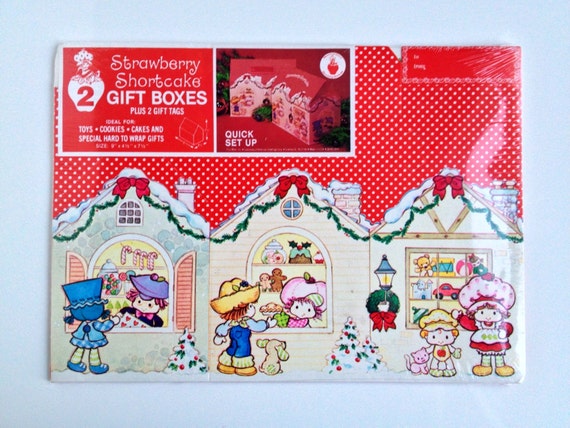 vintage strawberry shortcake gift boxes by retroalleyvintage vintage strawberry shortcake gift boxes by retroalleyvintage
