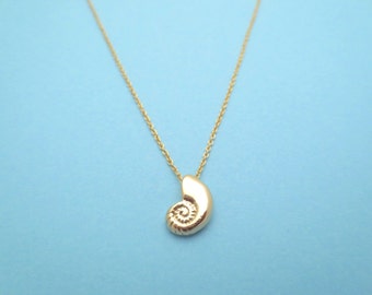 Ariel, Voice, Seashell, Gold, Necklace, Ariel voice, Shell, Necklace, Birthday, Lovers, Best friends, Sister, Gift, Jewelry