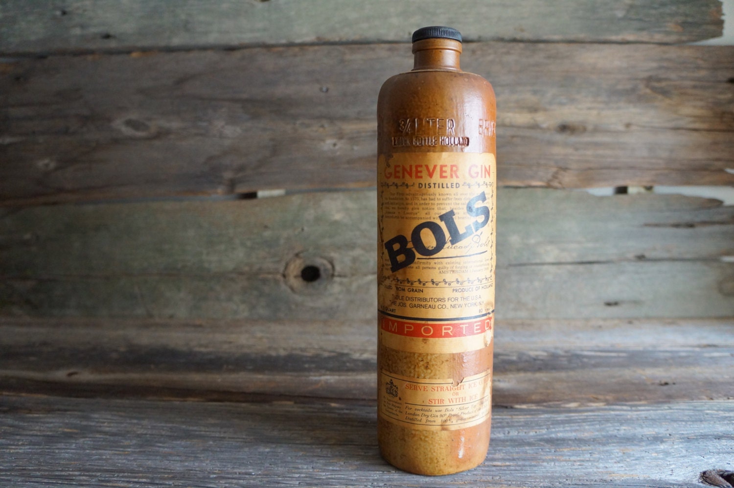 Download Vintage BOLS Genever Gin Stoneware Bottle