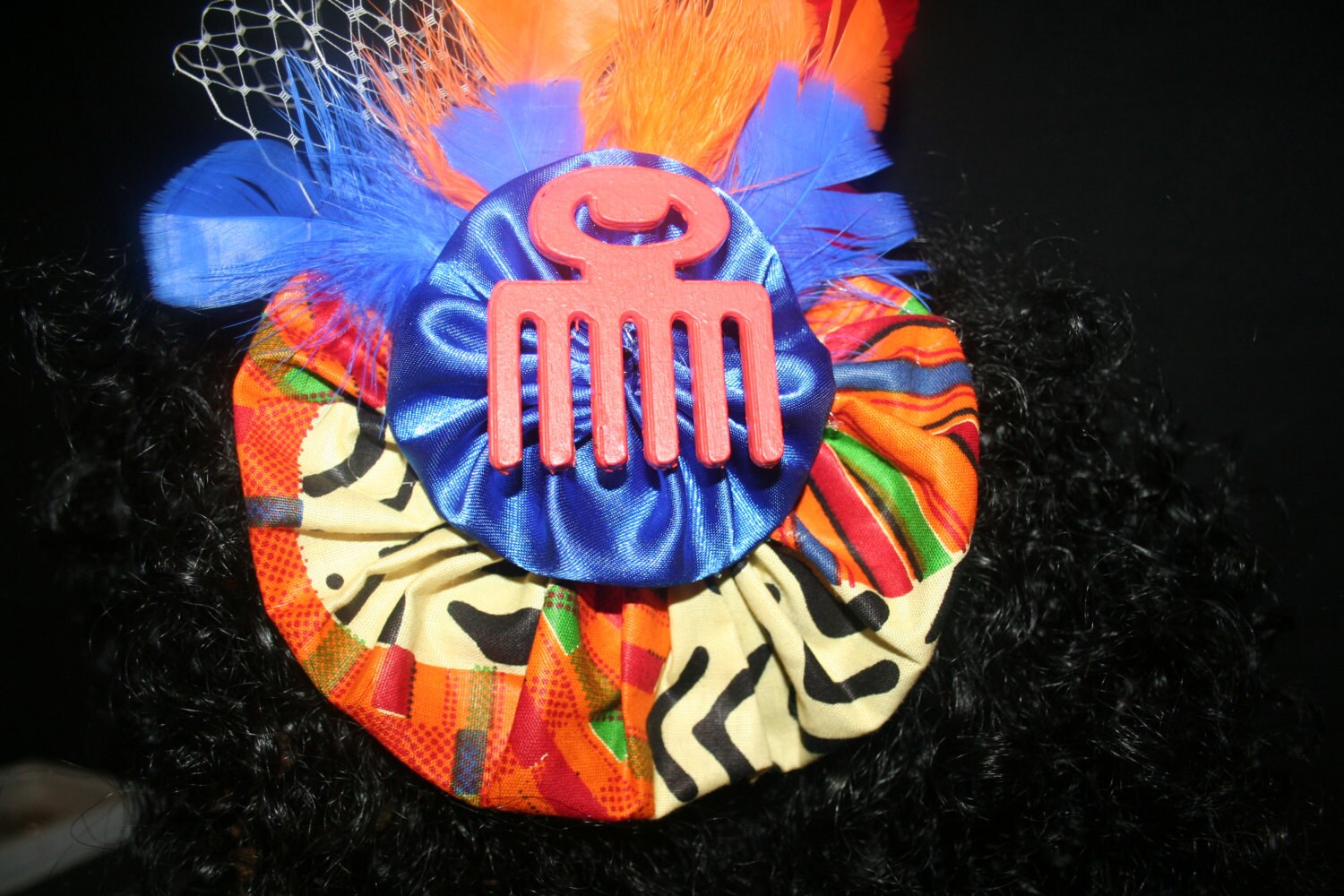 ANKARA DESIGN FASCINATOR Traditional Wedding/Woman / Ooak