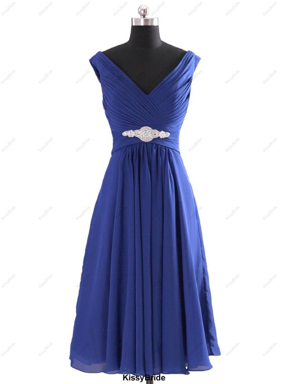 Short bridesmaid dress - royal blue bridesmaid dress / purple bridesmaid dress / red bridesmaid dress / short blue evening dress