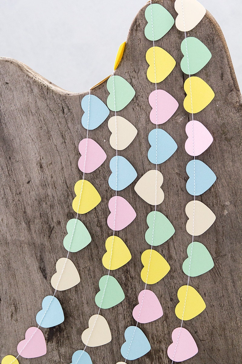 Pastel paper garland bunting wedding garland decor easter