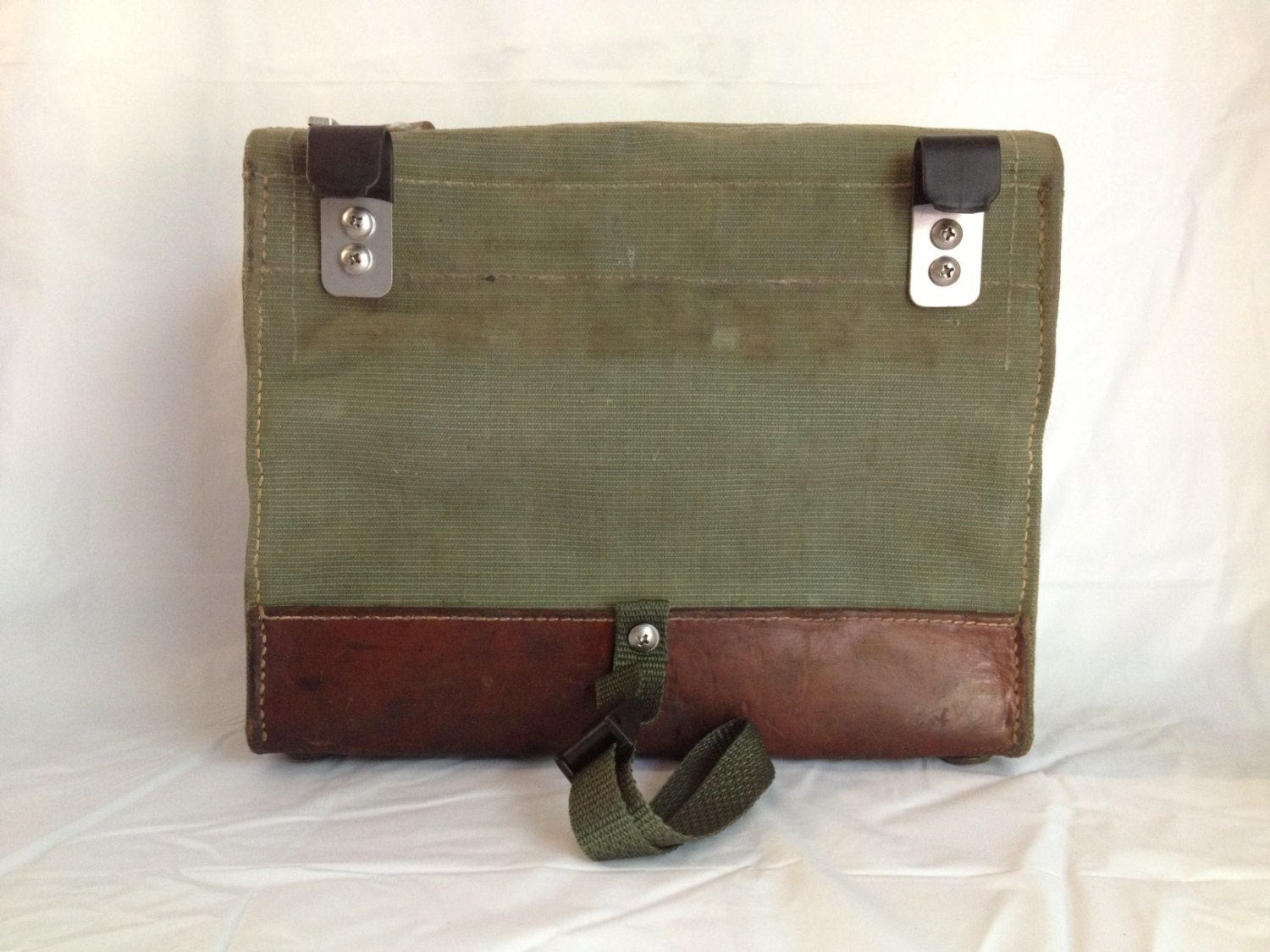 Swiss Army Surplus Vintage Bicycle Pannier Ammo Bag 1960's