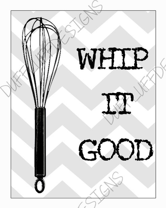 Items similar to Whip It Good Digital Kitchen Art Print 8x10 on Etsy